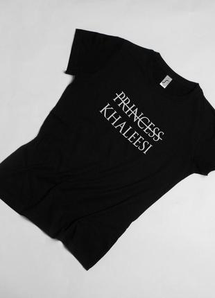 Футболка got "princess khaleesi" женская, чорний, xs, black, англійська