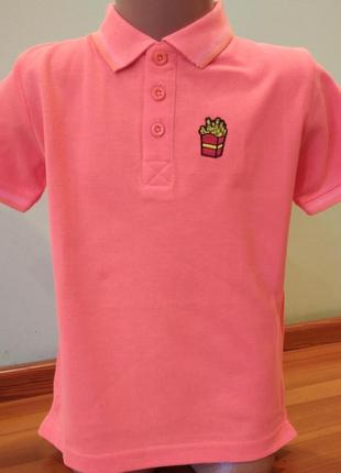 Новые яркие футболки поло для мальчиков оранжевого цвета 3-4 года