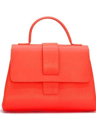 Жіноча шкіряна сумка italian fabric bags 2304 orange