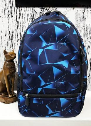 Рюкзак color blue  портфель синий сумка  ранец женский / мужской1 фото