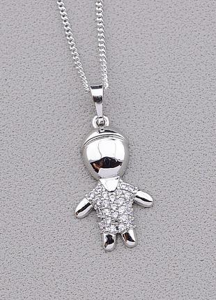 Підвіска 'xuping' фіаніт 45 см. (родій)