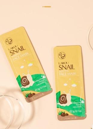 Ночная маска с экстрактом улитки laikou snail sleeping face mask1 фото