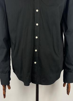 Черная мужская стречевая рубашка Tommy hilfiger denim stretch black shirt size xl3 фото