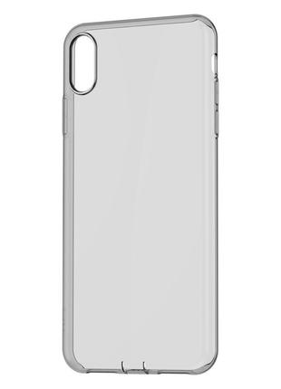 Чохол baseus для iphone xr simplicity прозорий чорний (arapiph61-a01)1 фото