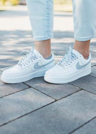 Жіночі кросівки nike air force 1 white reflective