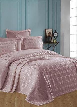 Покрывало 240х260 см с наволочками "ekose" пудра gardine's (турция)