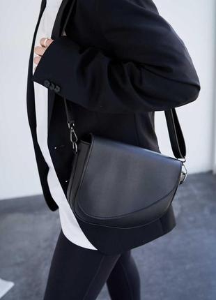 Полукруглая женская сумка из эко кожи,маленькая сумка кроссбоди полукруглая с длинным ремешком люси