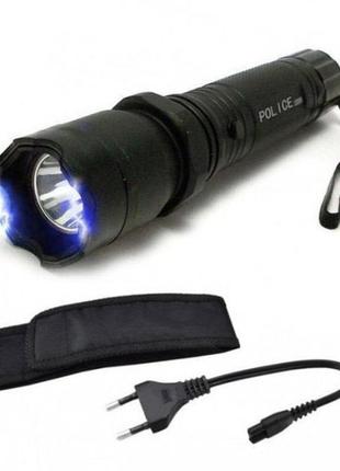 Світлодіодний ліхтарик з відлякувачем police bl-1101 зу 220в + чохол, ліхтар ручний тактичний9 фото