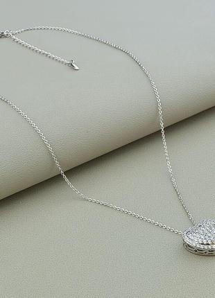 Подвеска   из ювелирного сплава xuping не темнеет  фианит 40 см.  родий