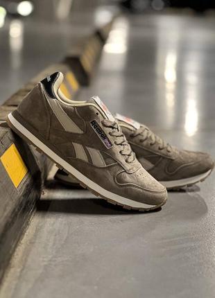 Чоловічі кросівки reebok classic leather dark silver