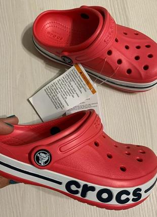 Crocs kids bayaband pepper дитячі крокси баябенд червоні