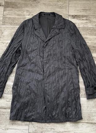 Emporio armani мужской трен плащ пальто легкая куртка серая оригинал размер 52 l2 фото