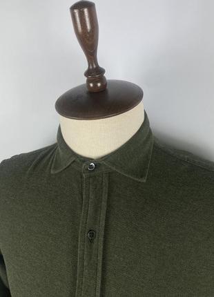Оригинальная мужская рубашка рубашка polo ralph lauren slim fit stretch green shirt size s6 фото