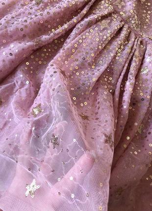 Сукня святкова нарядна фатинова блискуча з паєтками плаття святкове нарядне5 фото