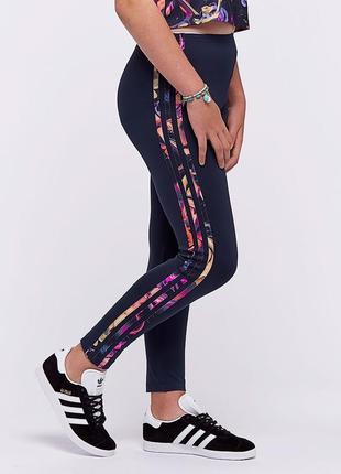 Яркие леггинсы тайтсы свежие коллекции рост 164 лосины adidas original girls rose legging