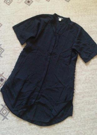 36-42р. вільний легкий халат-плаття-жатка з гудзиками з боків6 фото
