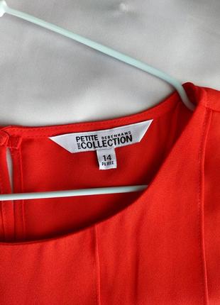 Яркая красная блуза, блузка без рукавов, топ debenhams, р. 14, 42 евр.4 фото