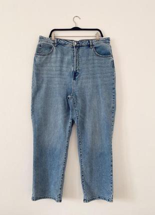 Прямые джинсы с высокой посадкой denim co plus size