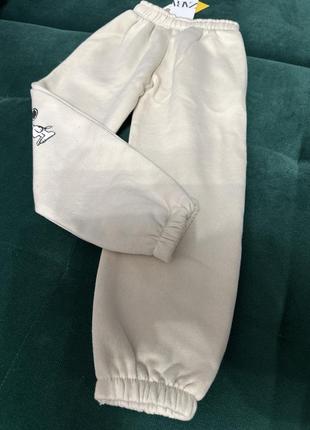 Zara спортивные джоггеры двуниточка с легким начесом утеплением.8 фото