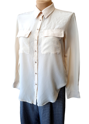 Karen millen кремовая блуза 100% шёлк оригинал!!4 фото
