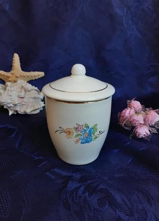 Цукорниця кринка чайниця фаянс деколь буди срср серп і молот скринька з кришкою