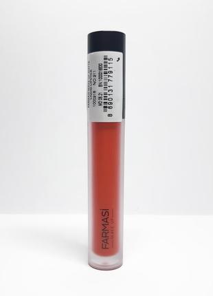 Жидкая матовая помада matte liquid lipstick 211 heat wave жаркий день фармаси farmasi 10002183 фото