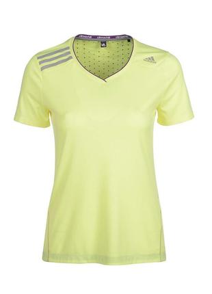 Уникальная спортивная футболка adidas climachill womens yellow технология охлаждения