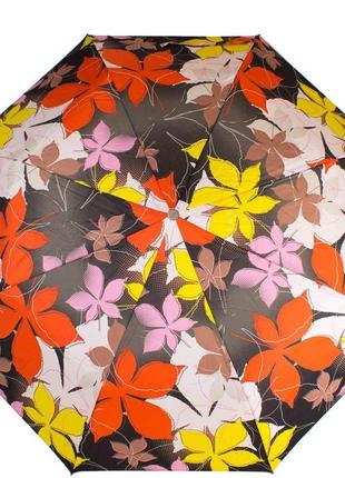 Зонт женский полуавтомат складной airton разноцветный с цветами