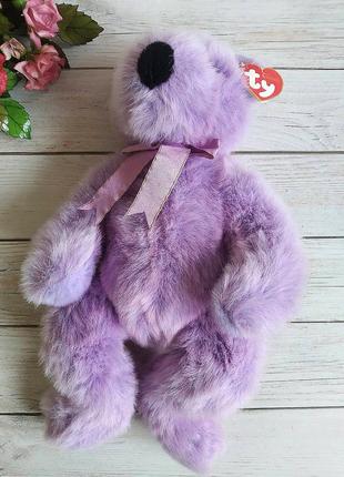 Коллекционный мишка ty classic beanie buddy lilacbeary4 фото