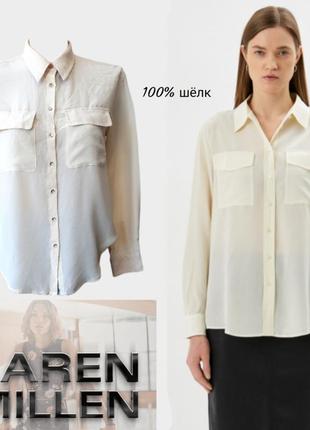 Karen millen кремовая блуза 100% шёлк оригинал!!1 фото