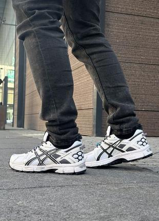 Стильные мужские кроссовки ASICS Gel-Tactic BLACK ORANGE Training Shoes Wear-resistant Cozy 1071A065-004 white black белые9 фото