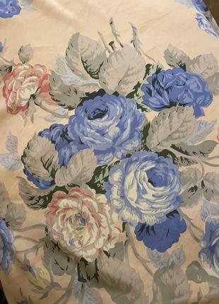 Шовкова хустка в блакитних квітах2 фото