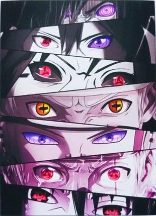 Міні-постери на полотні без рами naruto 13*18 см