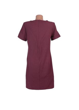 Женское платье с коротким рукавом s 42 бордо kiabi2 фото