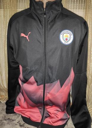 Новая сток олимпийка кофта (мастерка) puma mcfc stadium international jacket.м
