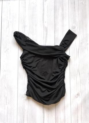 Черный сетчатый топ