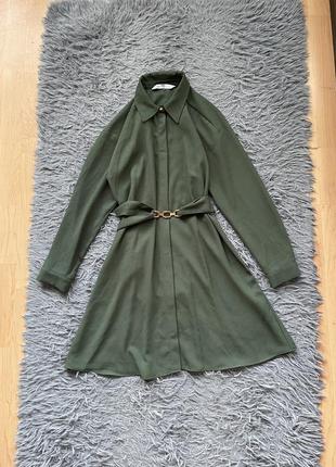 Zara стильна сукня під пояс зі свіжих колекцій
