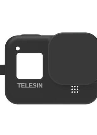 Чехол gopro 8 силиконовый с колпачком telesin gp-ptc-802 - топ!