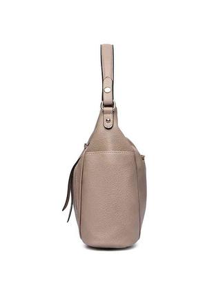 Женская сумка шоппер повседневная из кожзама amelie galanti бежевая3 фото