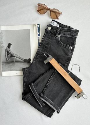 Графитовые джинсы скинни &other stories высокая посадка6 фото