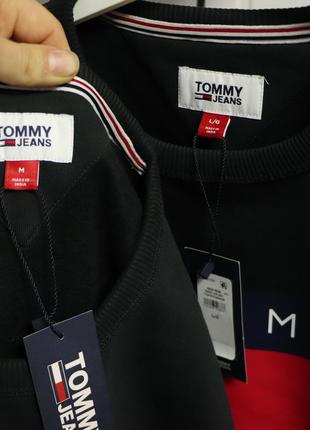 Чоловіча кофта світшот tommy hilfiger jeans big logo оригінал [ m і l ]7 фото