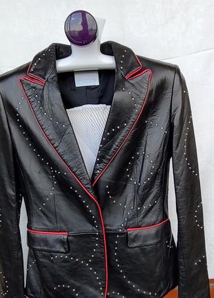 Шкіряний шкіра піджак жакет від iceberg оригінал