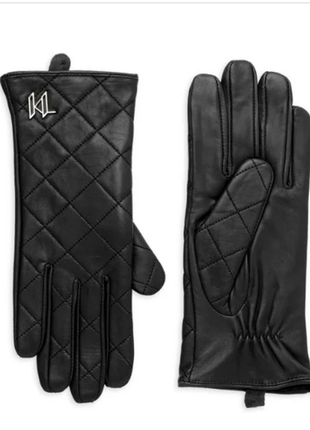 Karl lagerfeld рукавиці жіночі натуральна шкіра оригінал перчатки карл лагерфельд1 фото