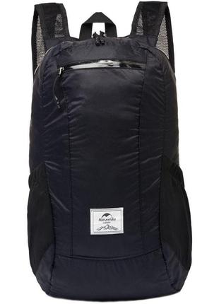 Рюкзак компактний надлегкий naturehike ultralight nh17a012-b, 18 л, чорний