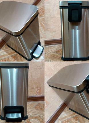 Урна відро для сміття volle, метал. хром.