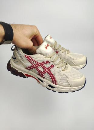 Asics gel-kahana 8 beige red3 фото