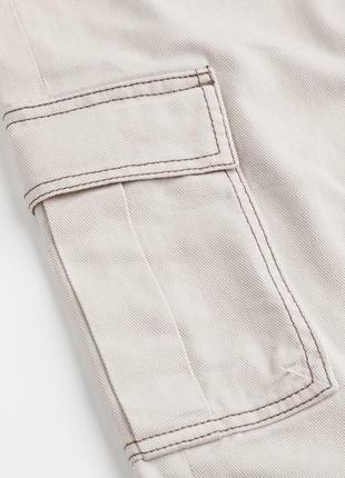 Брюки карго вільного крою із завищеною талією широкі штанки h&m, розмір xs9 фото