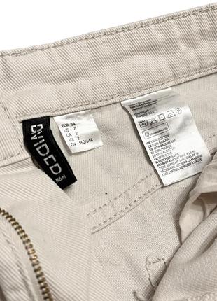 Брюки карго вільного крою із завищеною талією широкі штанки h&m, розмір xs8 фото