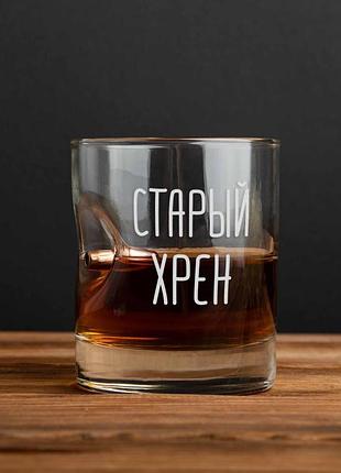 Стакан с пулей "старый хрен" для виски, російська, тубус зі шпону