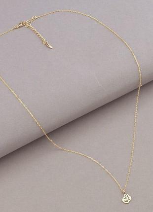 Подвеска   из ювелирного сплава xuping не темнеет  фианит 46 см.  позолота 18к  розовая